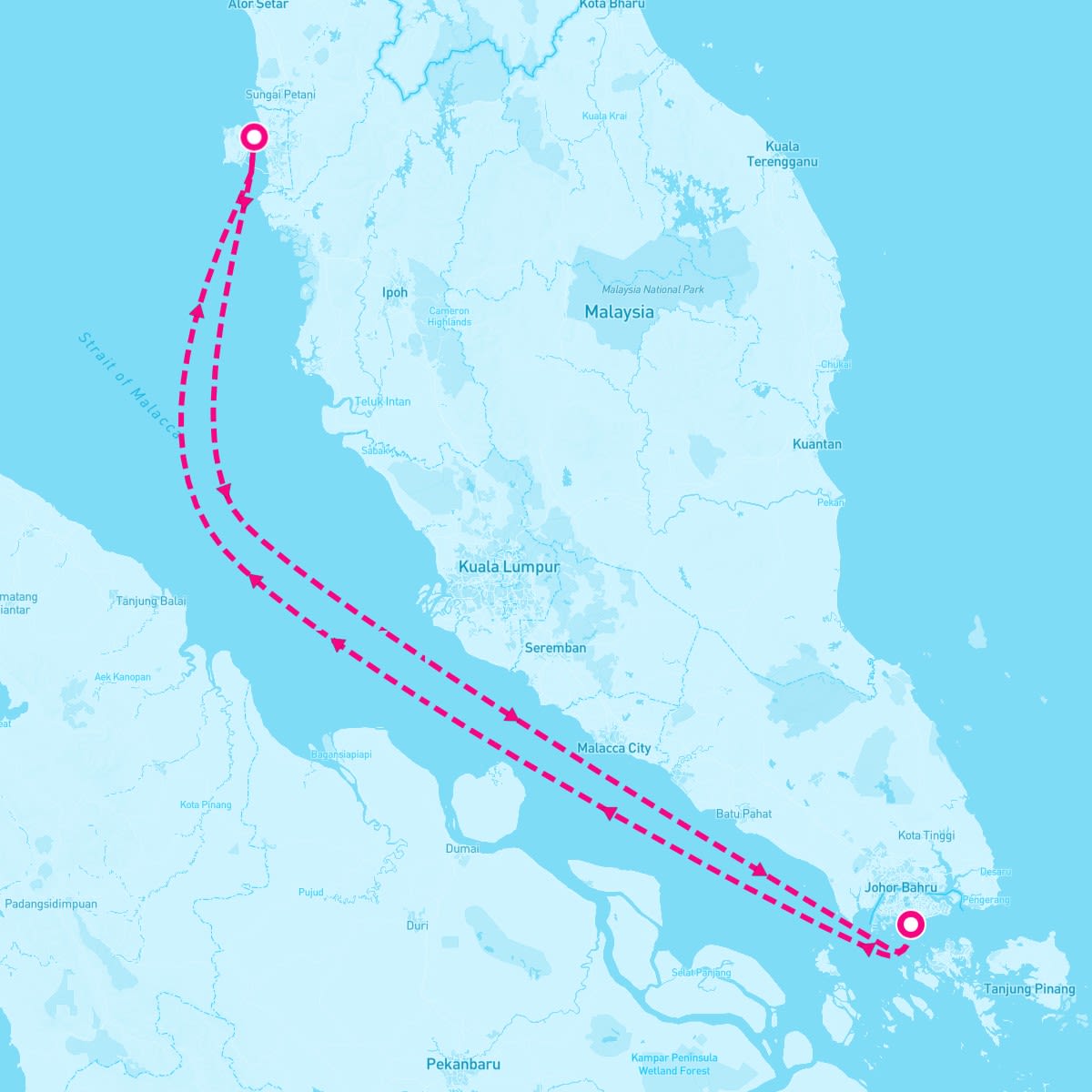 Ovation of the Seas itinerary map for November 27, 2025 (3 nights)