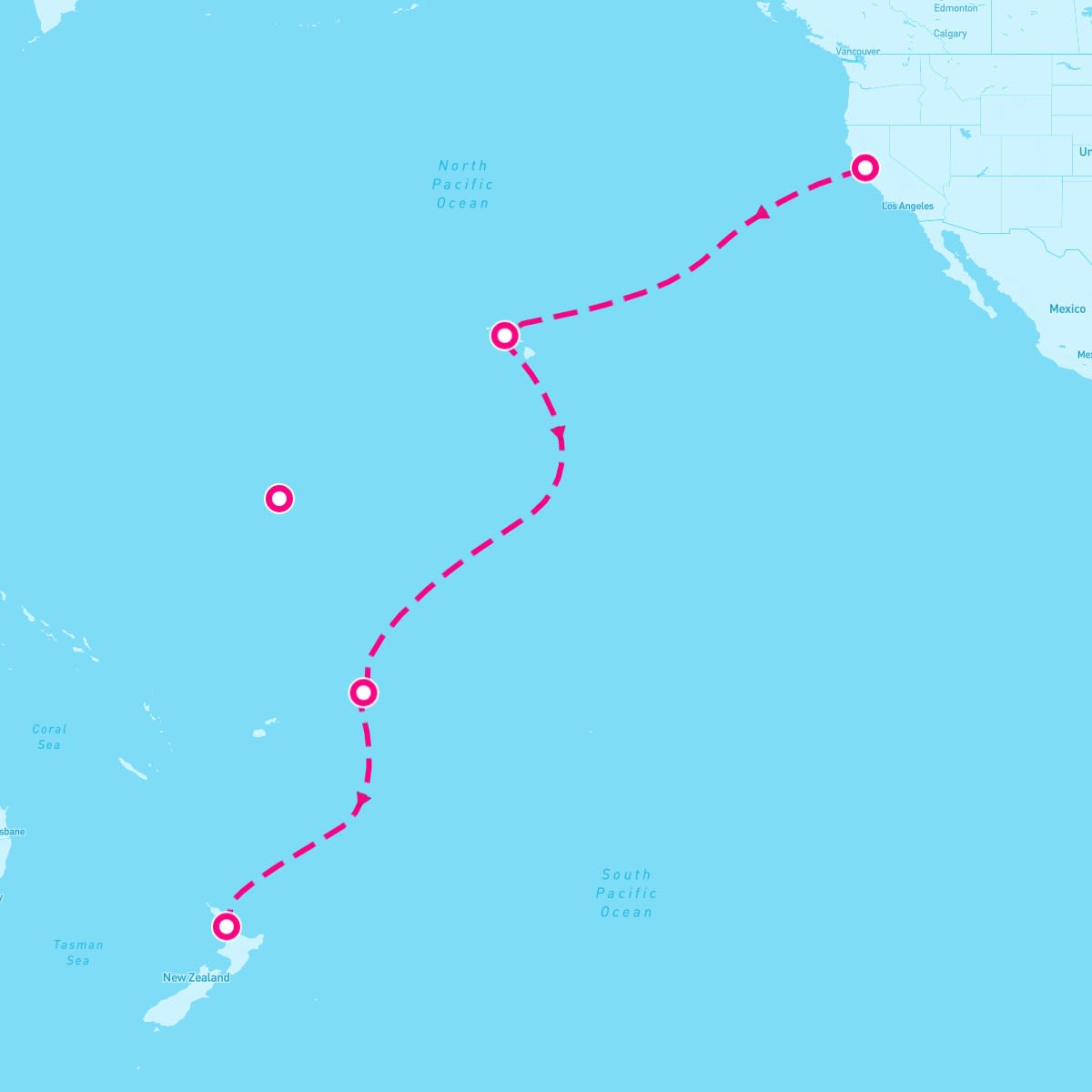 Queen Elizabeth itinerary map for September 22, 2024 (17 nights)