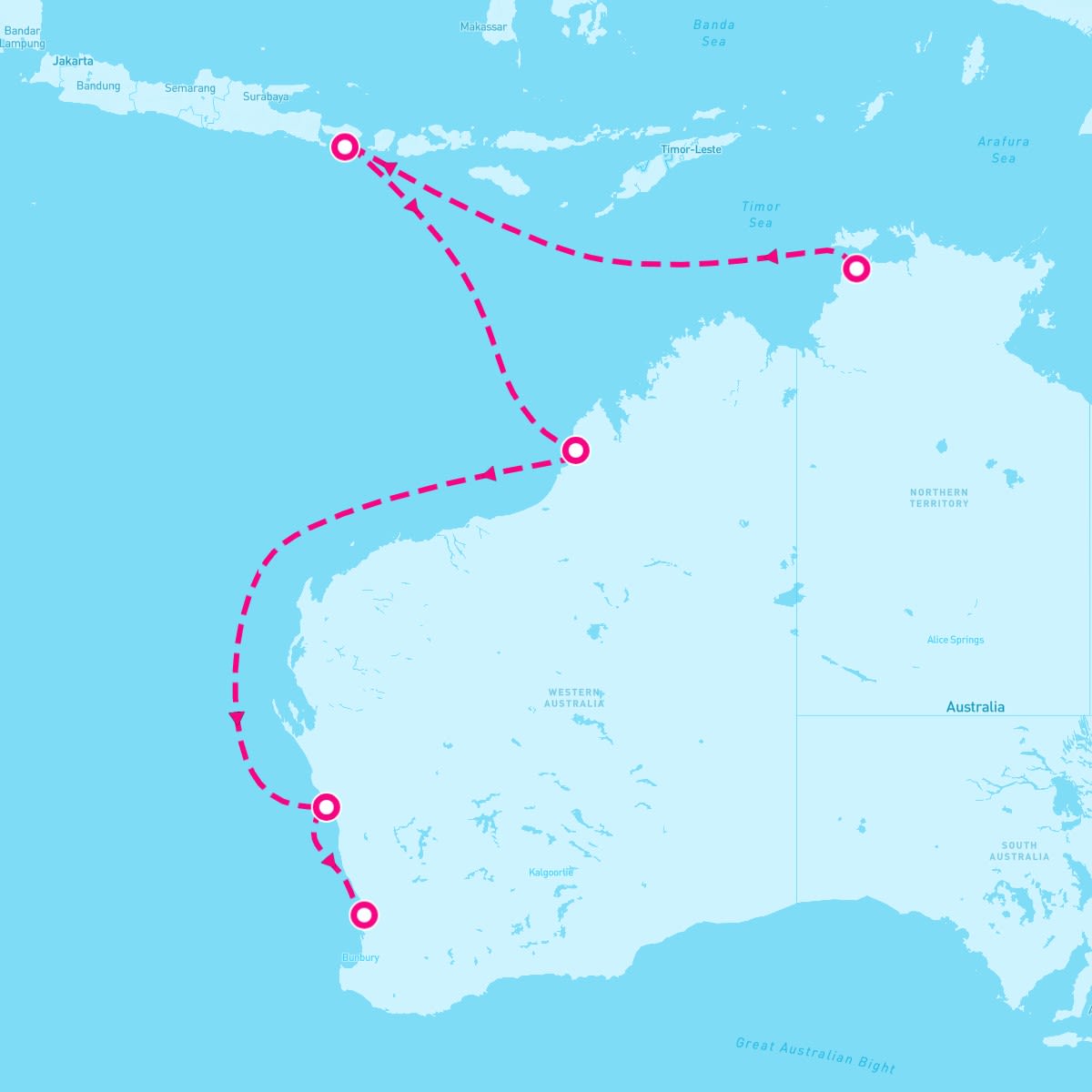 Queen Elizabeth itinerary map for October 26, 2024 (10 nights)