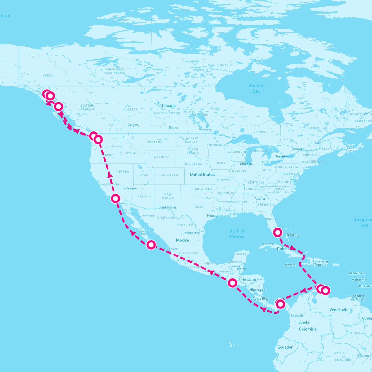 Queen Elizabeth itinerary map for September 17, 2026