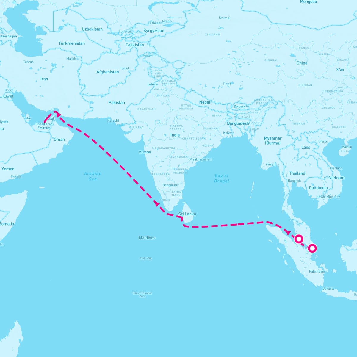 13 Night Asia & Uae Segment (Singapore To Dubai)