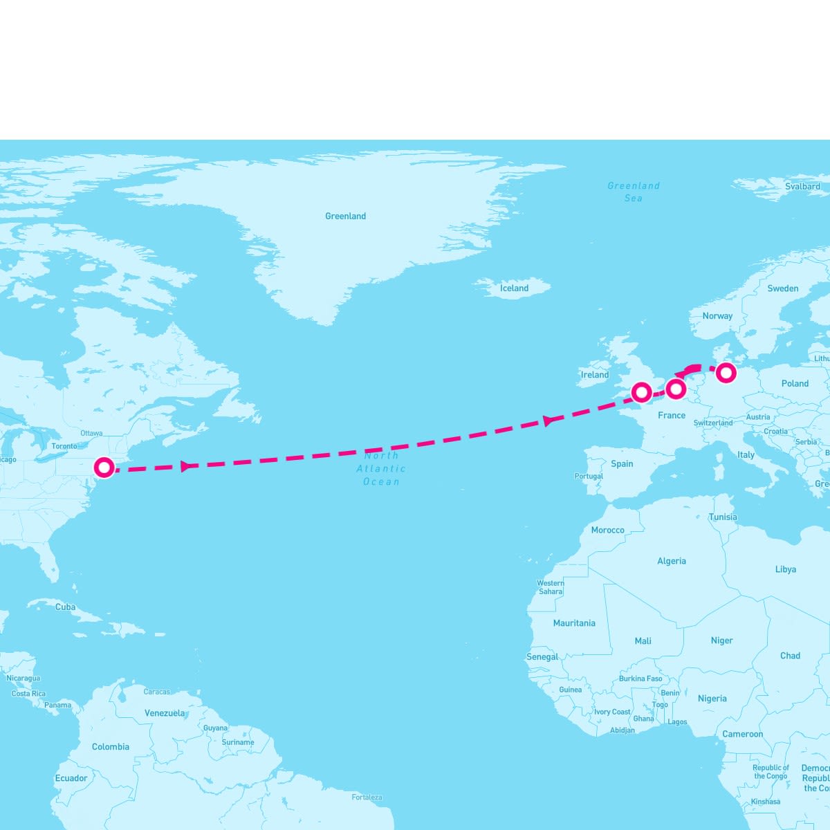 Roundtrip Transatlantic Crossing