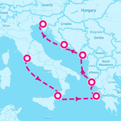7 Night Mediterranean (Rome To Trieste)