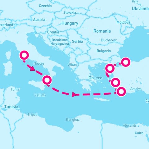 7 Night Istanbul Greek Isles & Italy (Rome To Istanbul)