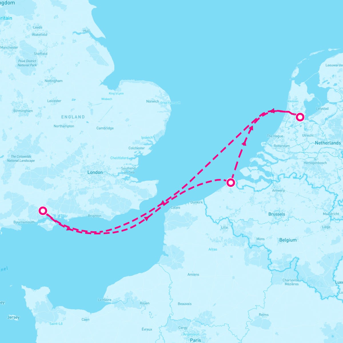 Queen Victoria itinerary map for December 28, 2026