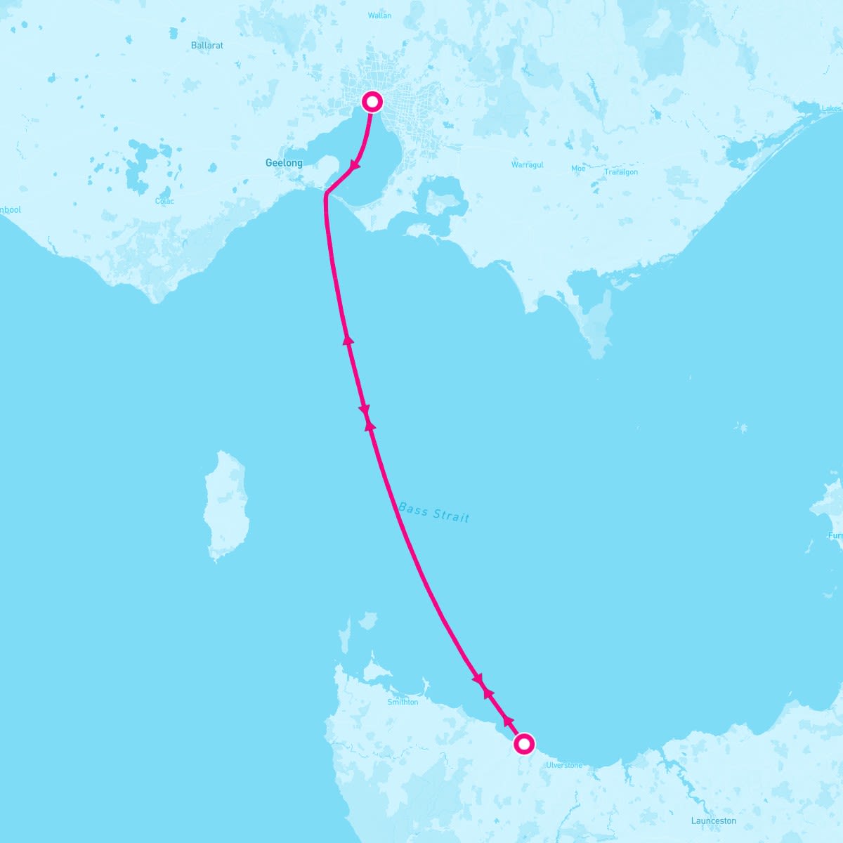 Resilient Lady itinerary map for December 21, 2023 (2 nights)