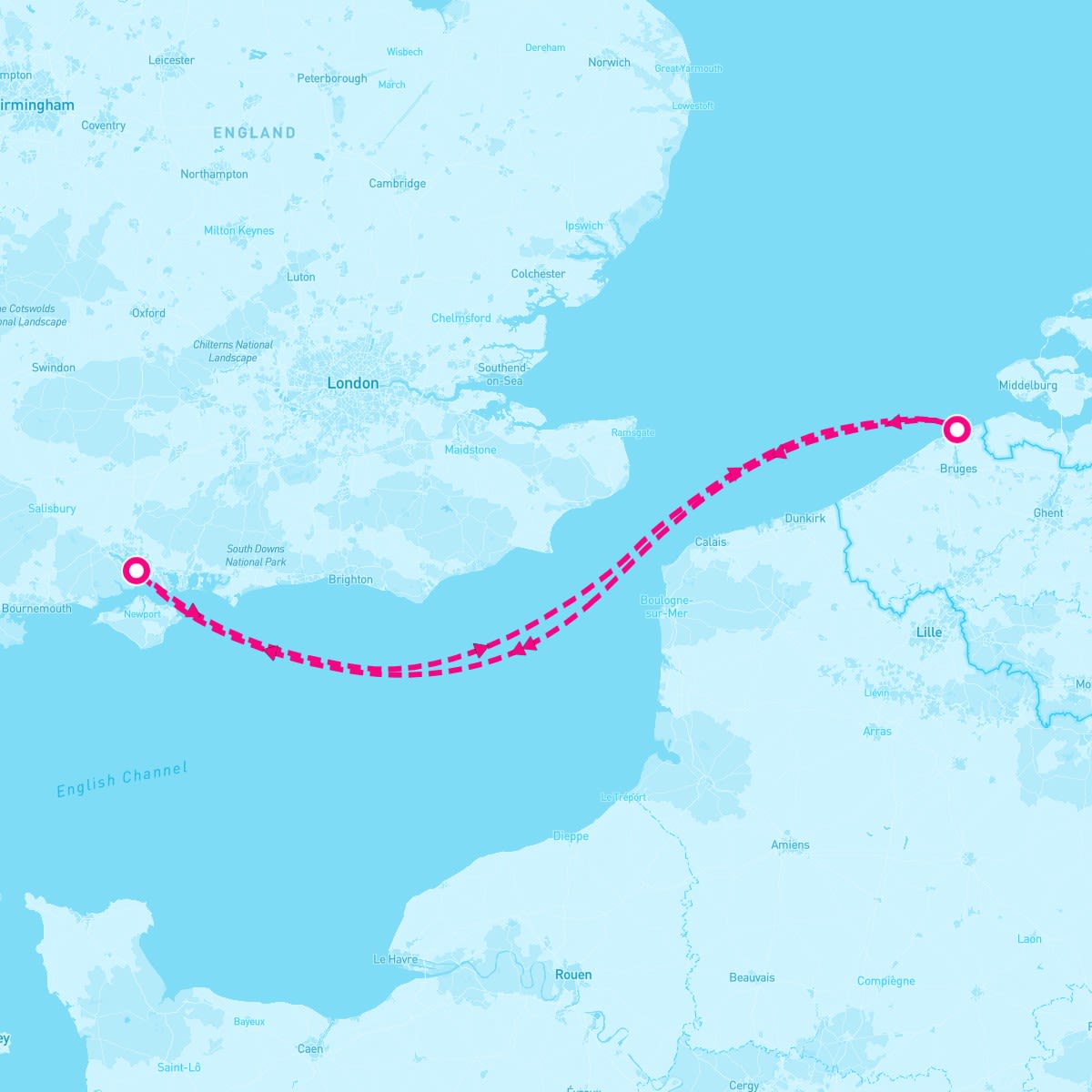 Resilient Lady itinerary map for August 27, 2024 (3 nights)