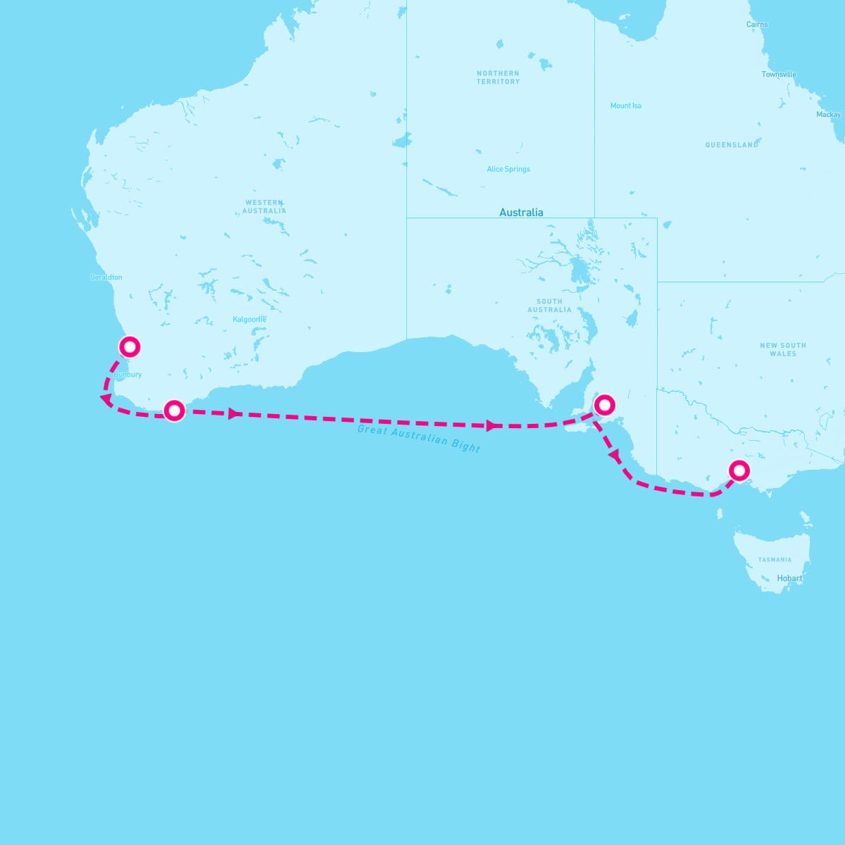 Resilient Lady itinerary map for December 3, 2024