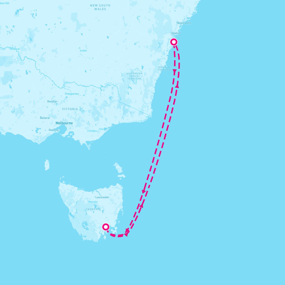 Resilient Lady itinerary map for January 17, 2025 (4 nights)