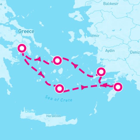 7 Night Greek Island Glow (Athens Roundtrip)