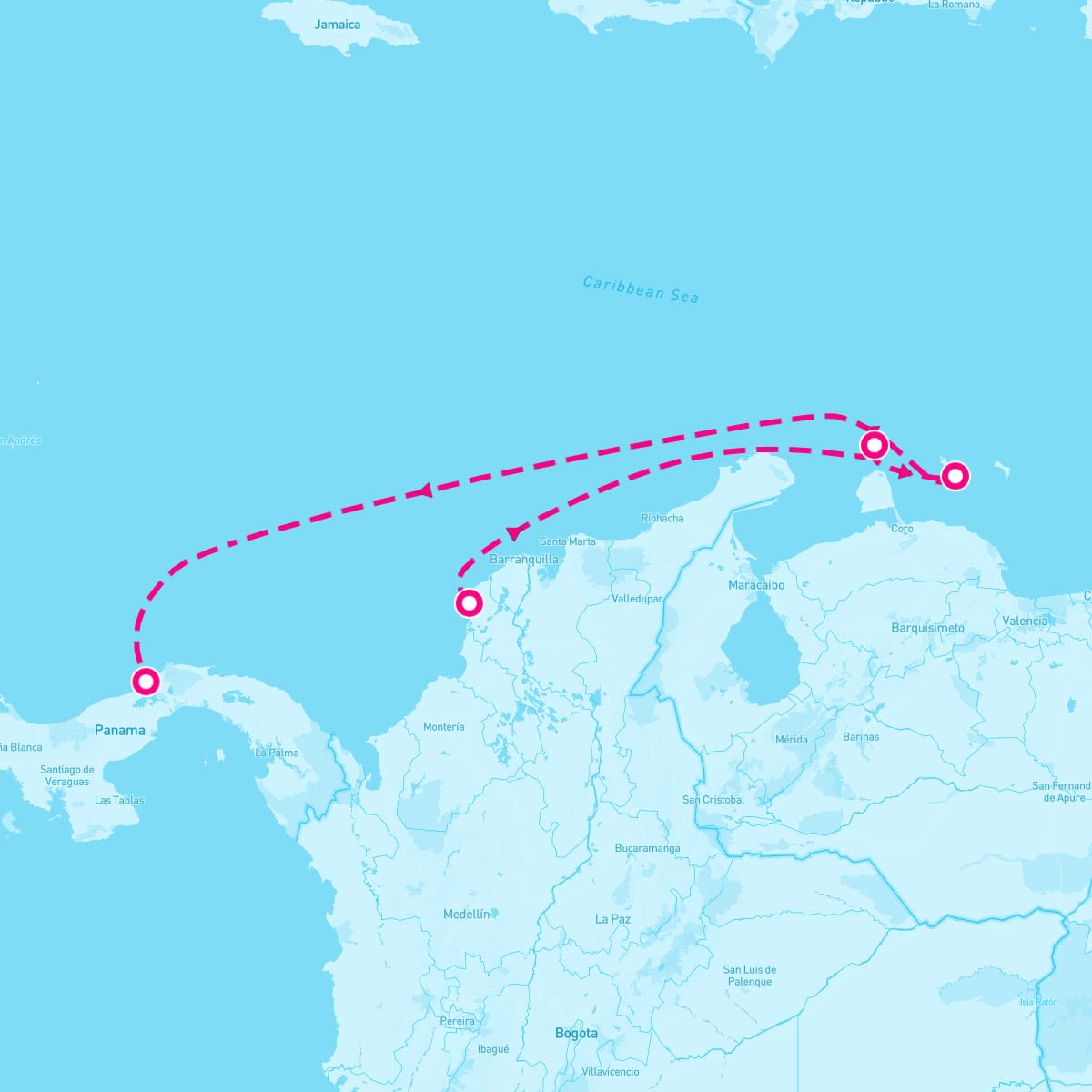 Rhapsody of the Seas itinerary map for February 26, 2024 (5 nights)
