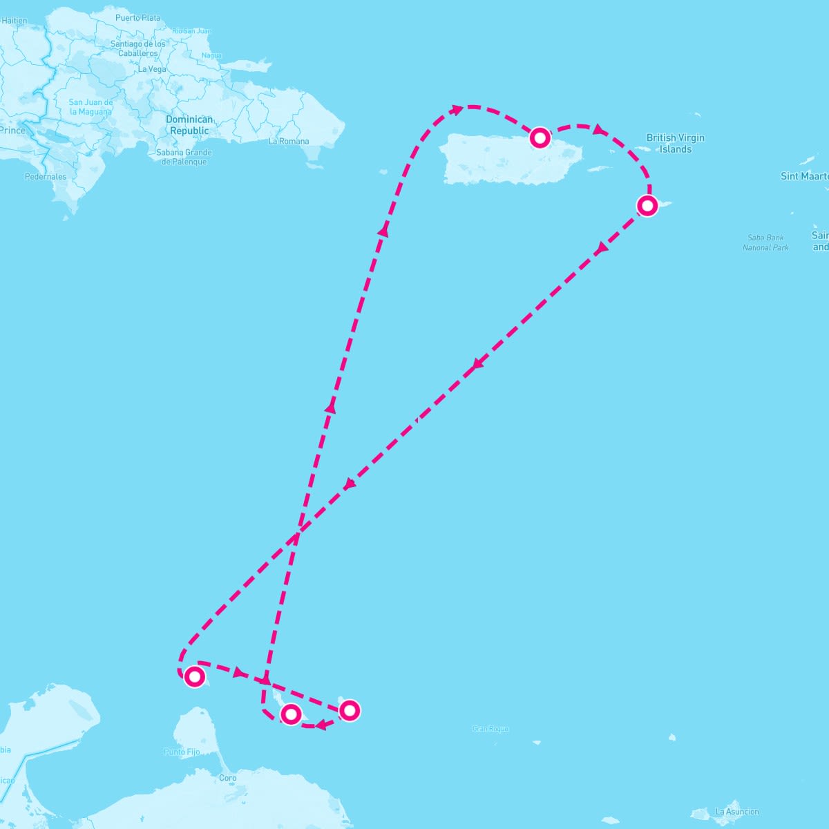 Rhapsody of the Seas itinerary map for September 1, 2024 (7 nights)