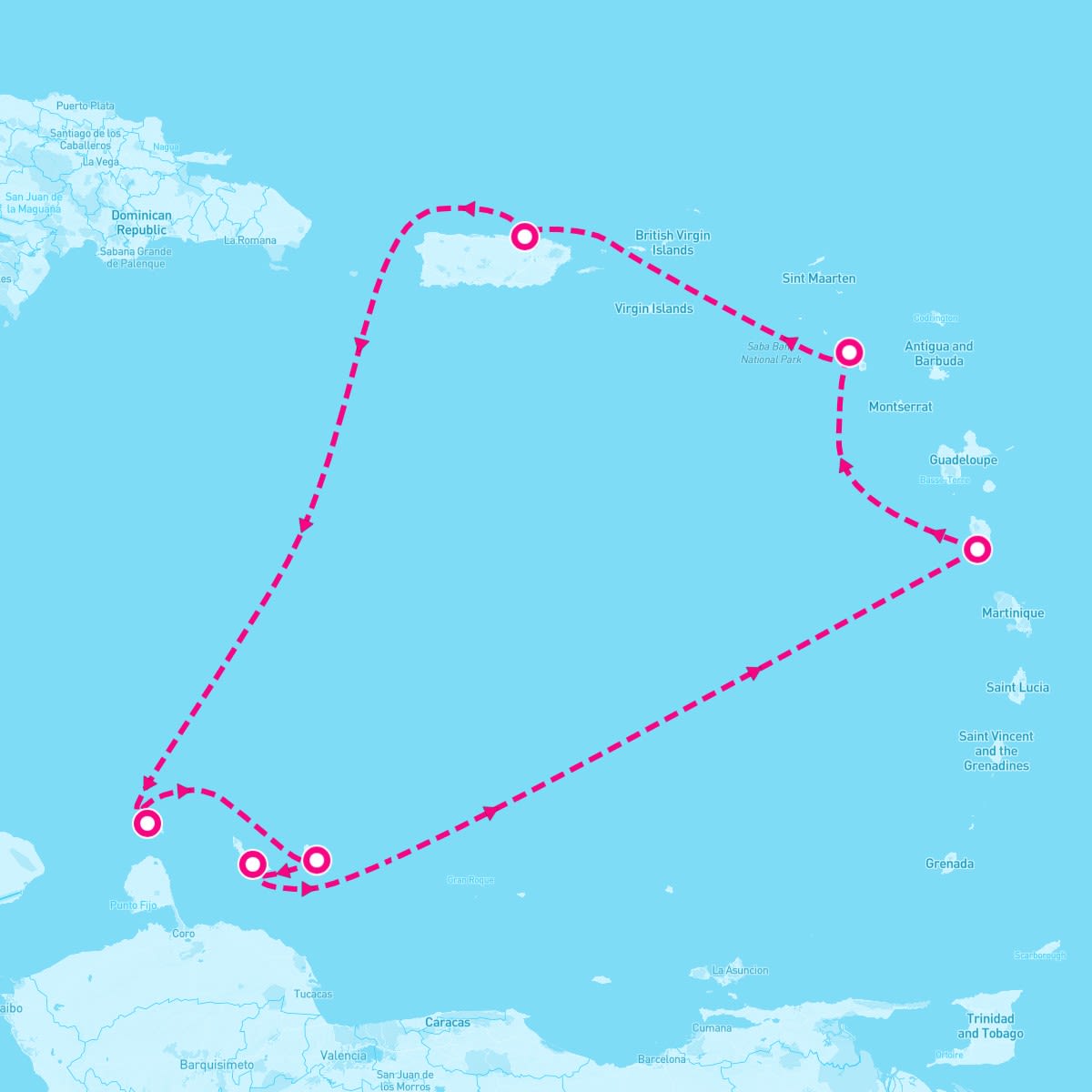 Rhapsody of the Seas itinerary map for May 16, 2025