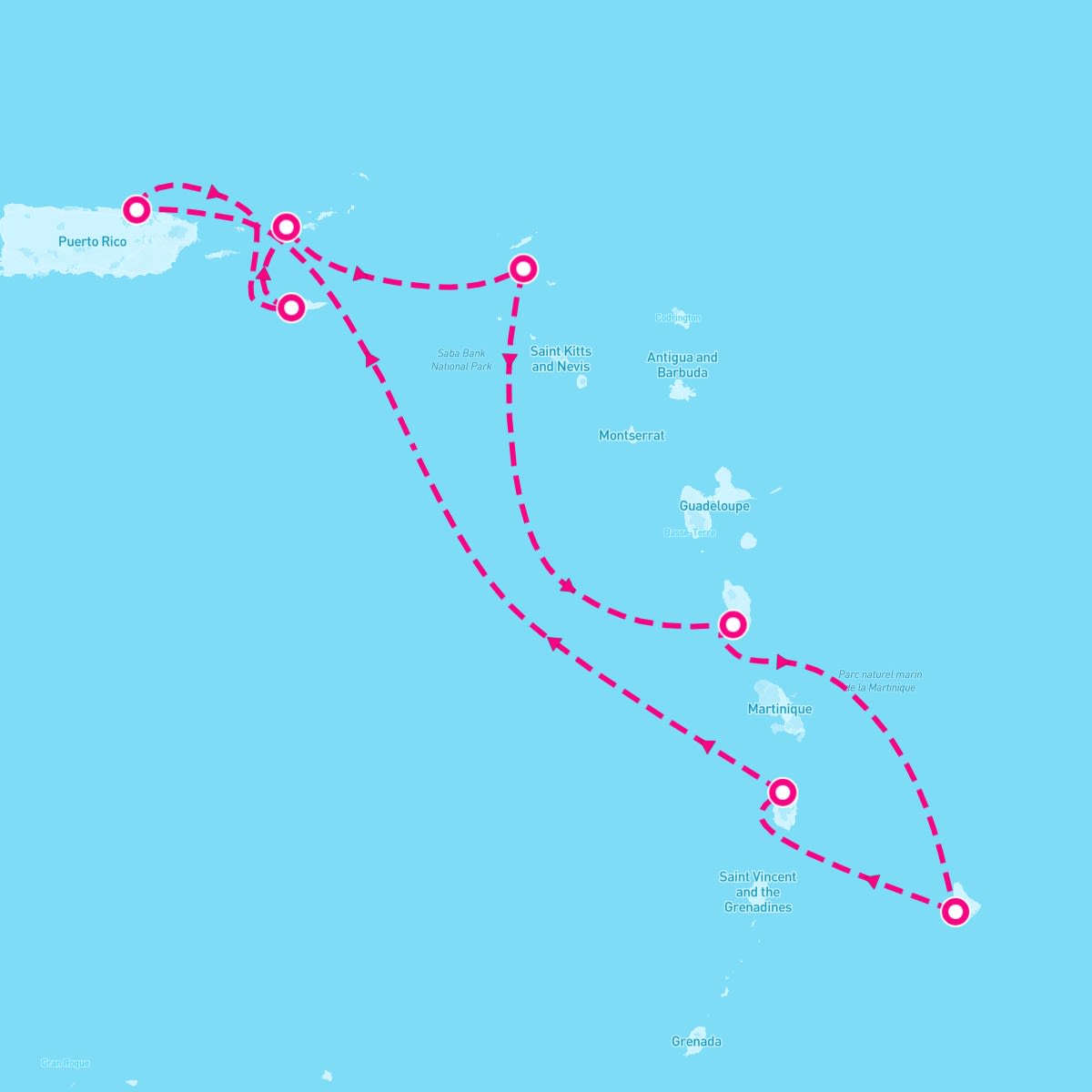 Rhapsody of the Seas itinerary map for May 24, 2025