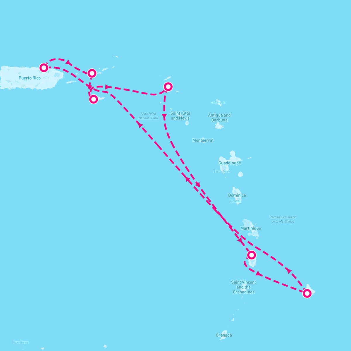 Rhapsody of the Seas itinerary map for July 20, 2025 (7 nights)