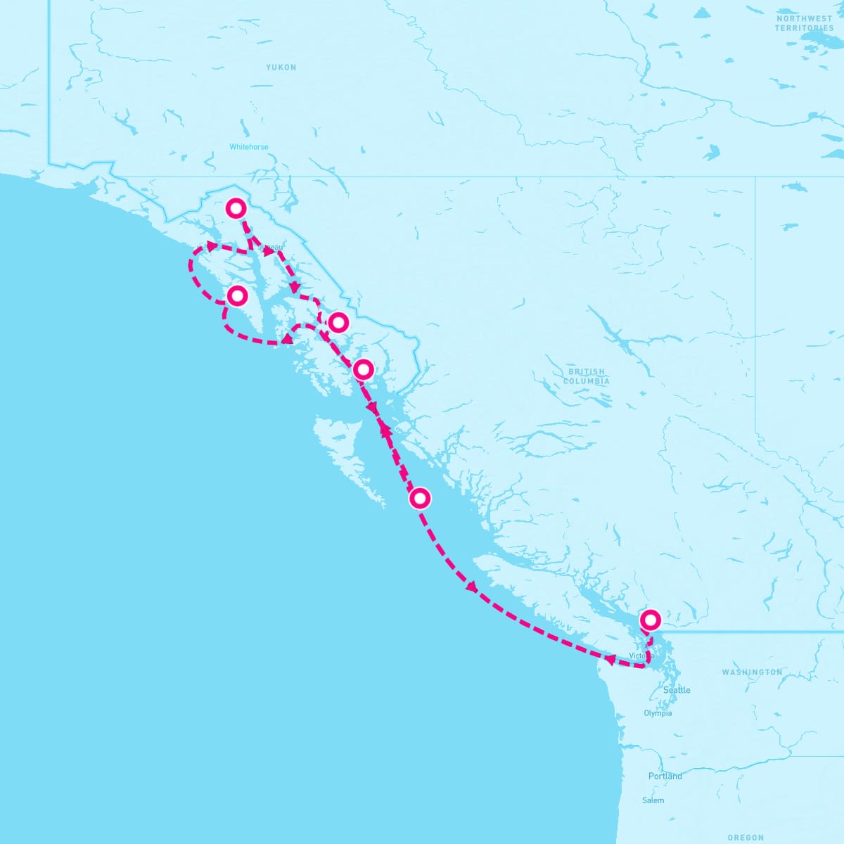 Riviera itinerary map for September 12, 2026