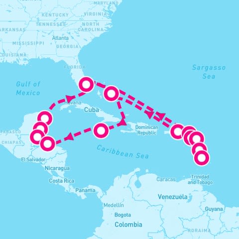 21 Night Western & Eastern Caribbean: Mexico & Leeward Islands (Ft. Lauderdale Roundtrip)