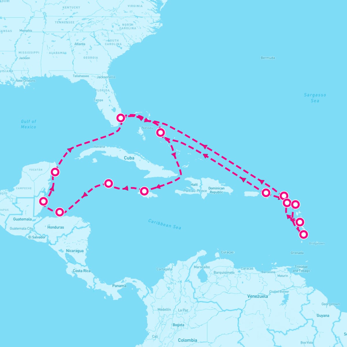 21 Night Western & Eastern Caribbean Holiday (Ft. Lauderdale Roundtrip)