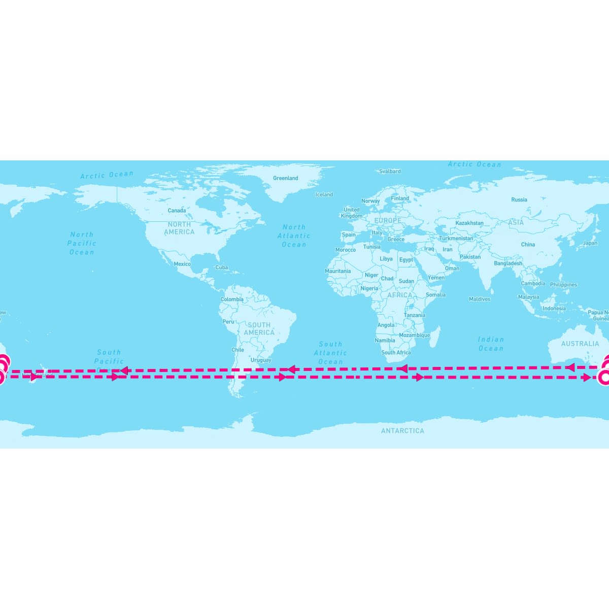 Royal Princess itinerary map for November 10, 2024 (6 nights)