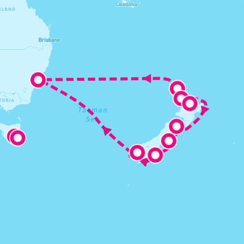 13 Night New Zealand (Auckland To Sydney)