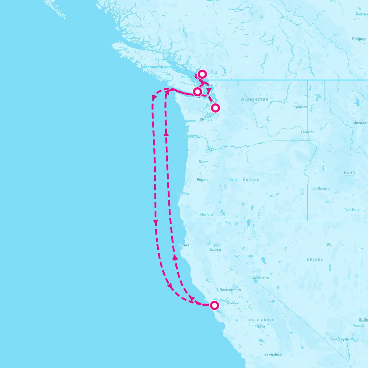 7 Night Pacific Northwest Coast (San Francisco Roundtrip)