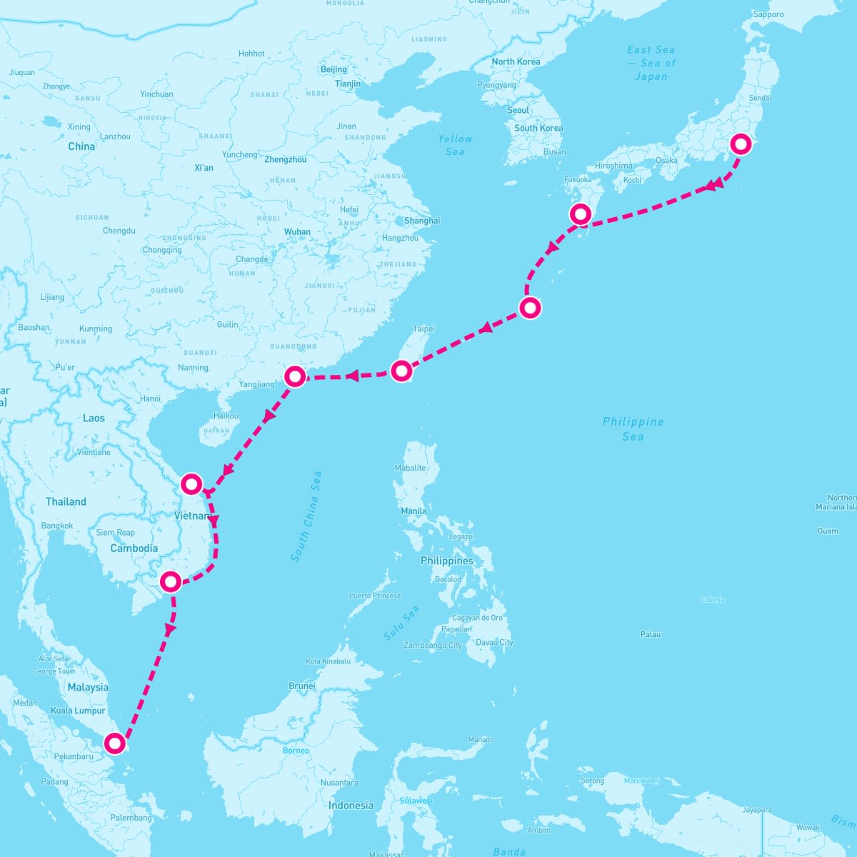 14 Night Southeast Asia & Japan (Yokohama To Singapore)