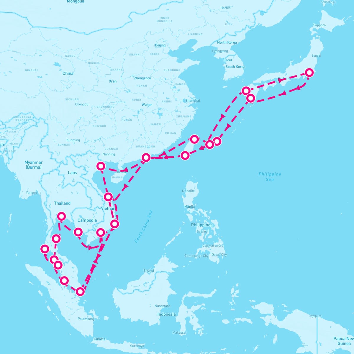 42 Night Japan & Southeast Asia Grand Adventure (Yokohama To Tokyo)