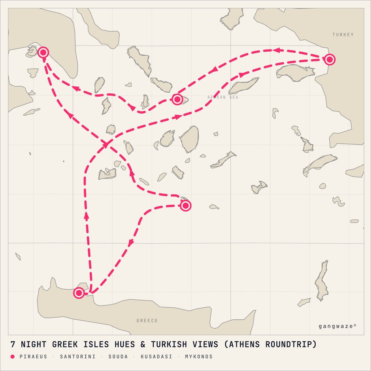 Scarlet Lady itinerary map for July 16, 2028 (7 nights)