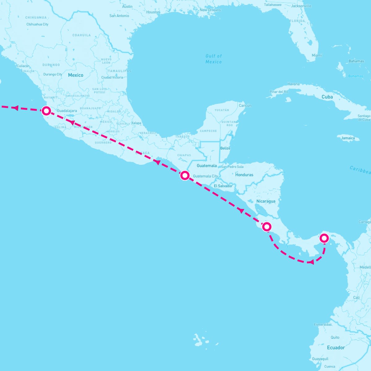 Seabourn Encore itinerary map for December 12, 2025 (17 nights)