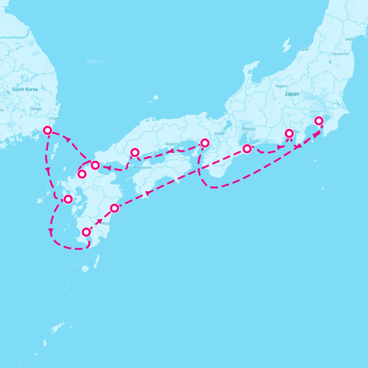 Seabourn Encore itinerary map for March 1, 2026 (17 nights)