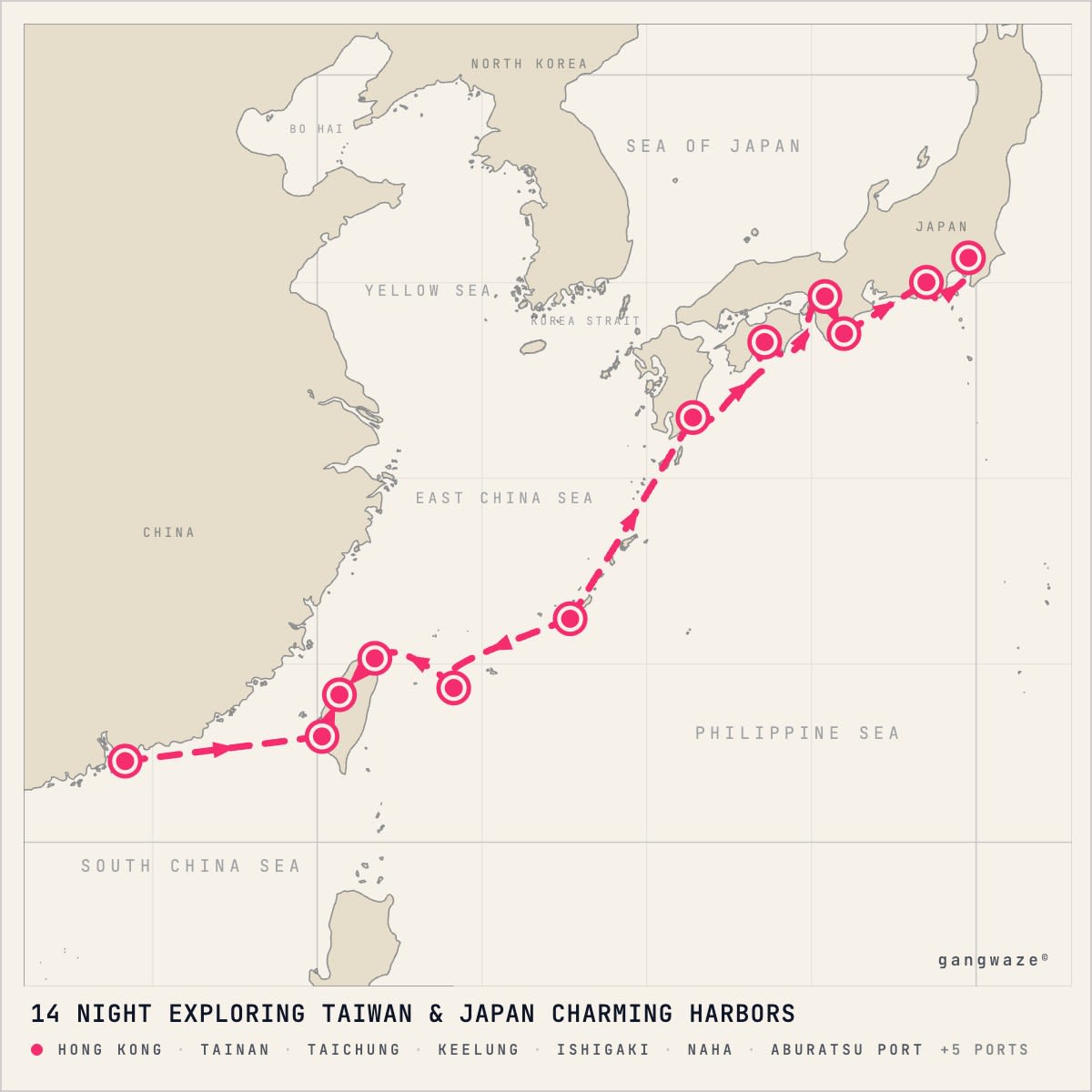 Seabourn Encore itinerary map for February 12, 2028 (14 nights)