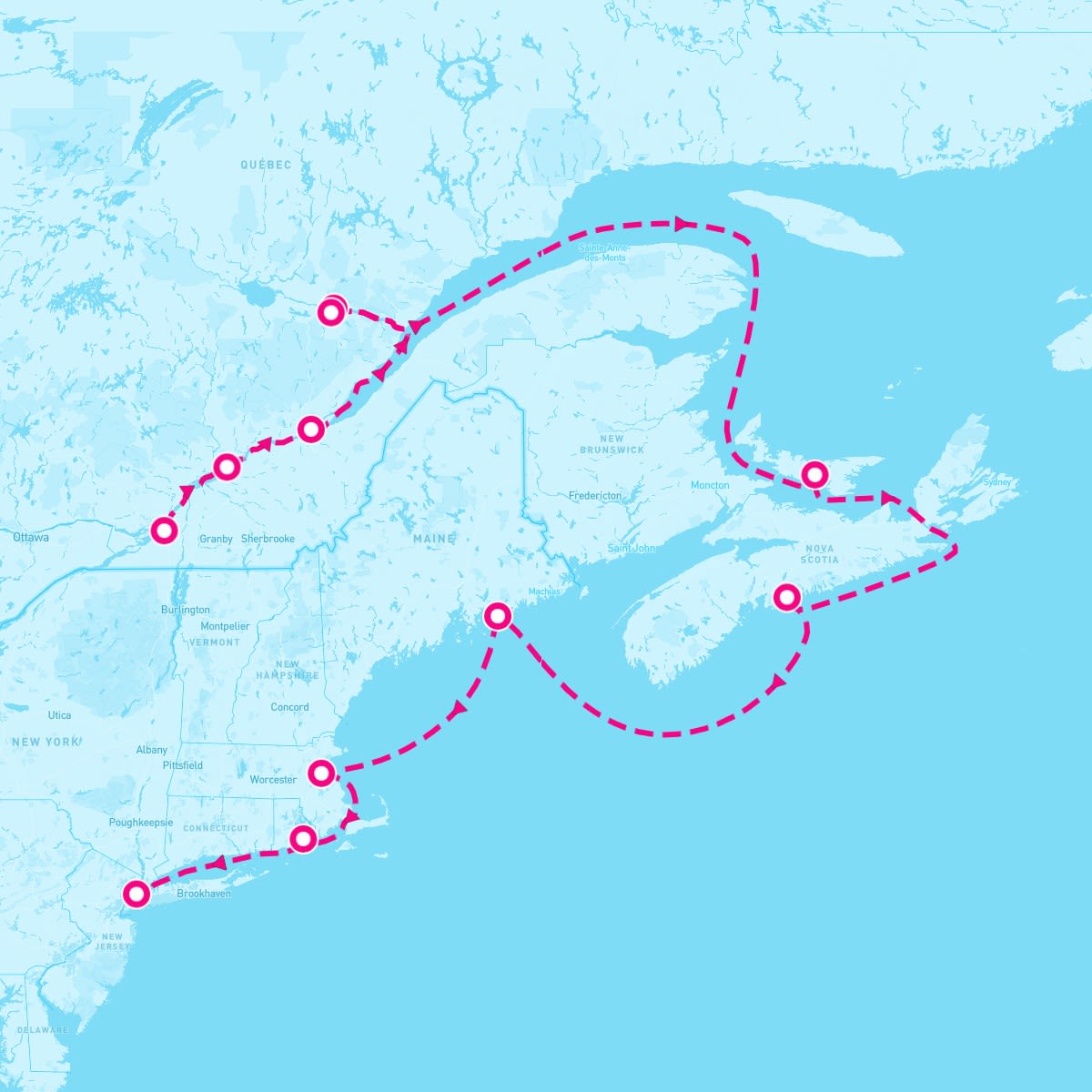 Seabourn Quest itinerary map for September 24, 2024 (12 nights)