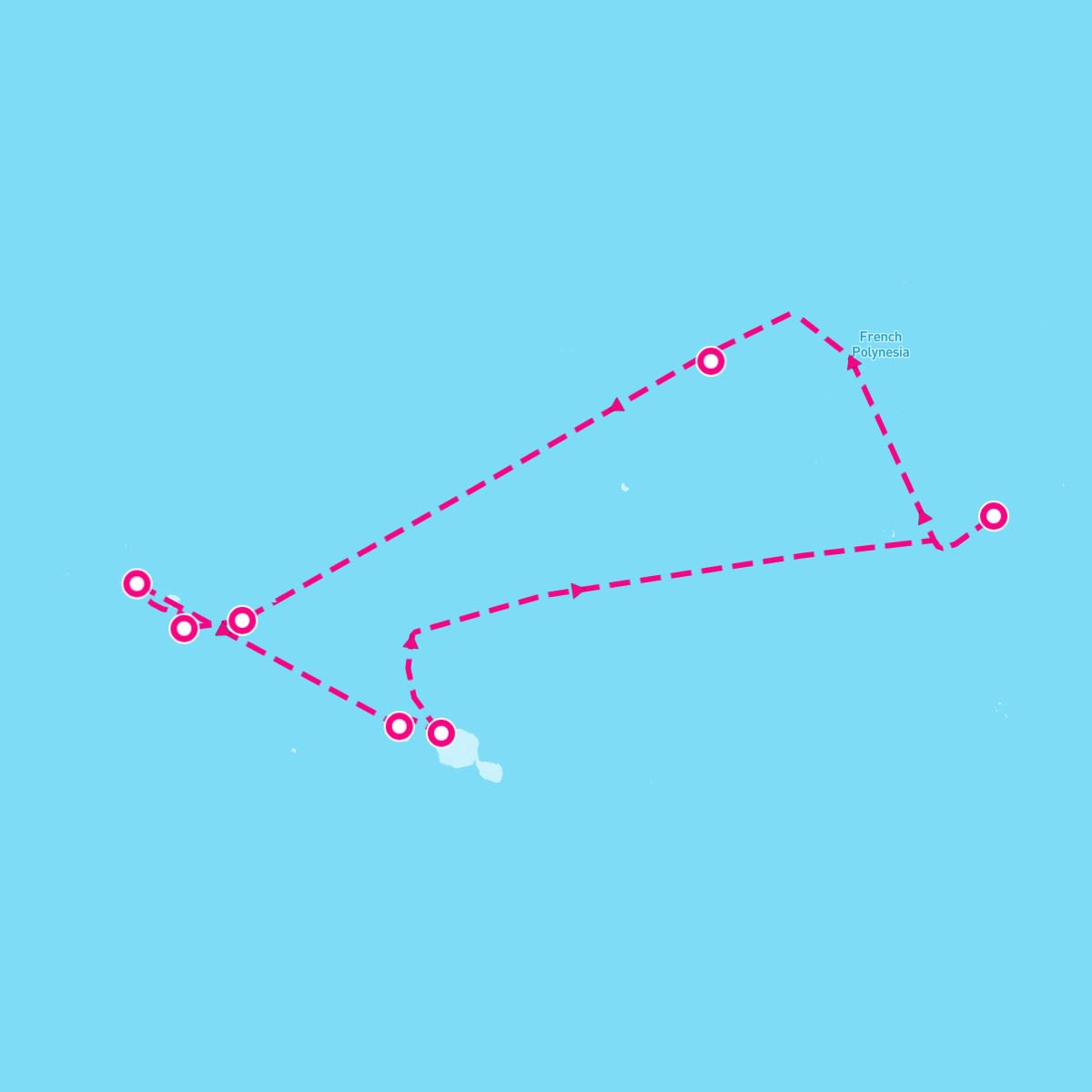 Seabourn Quest itinerary map for February 17, 2026 (10 nights)