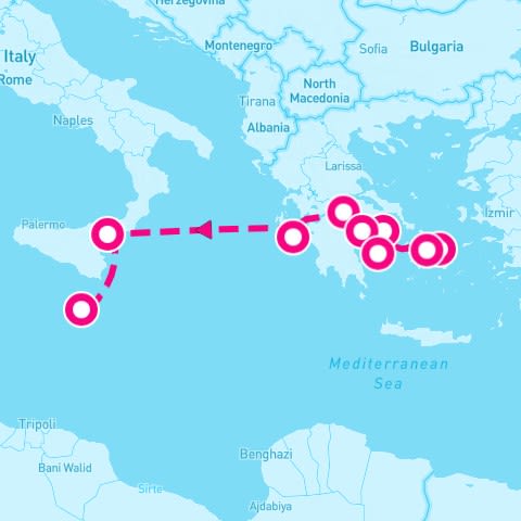 7 Night Enchanting Greece Sicily & Malta (Athens To Valletta)