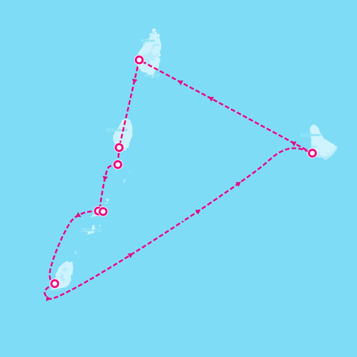 SeaDream I itinerary map for November 21, 2026 (7 nights)