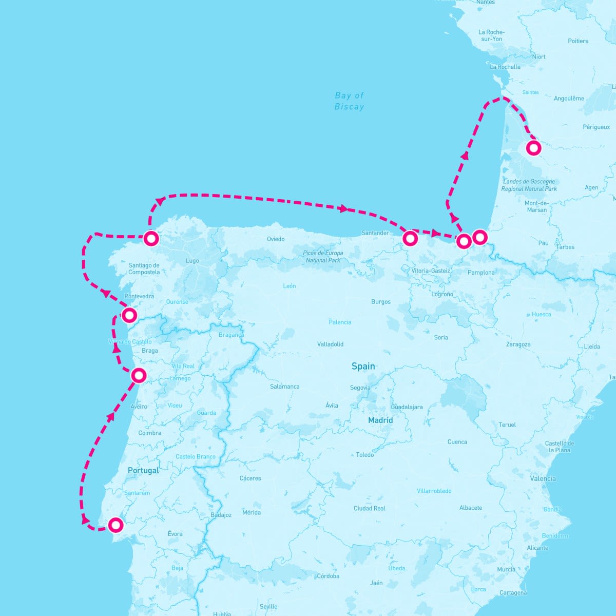 SeaDream II itinerary map for May 5, 2025 (10 nights)
