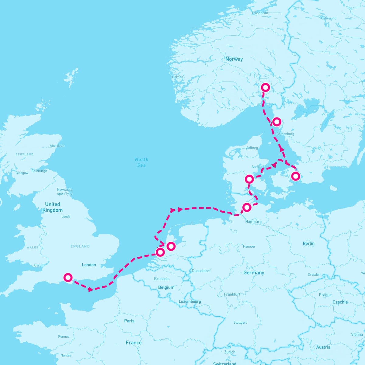 SeaDream II itinerary map for May 24, 2025 (7 nights)