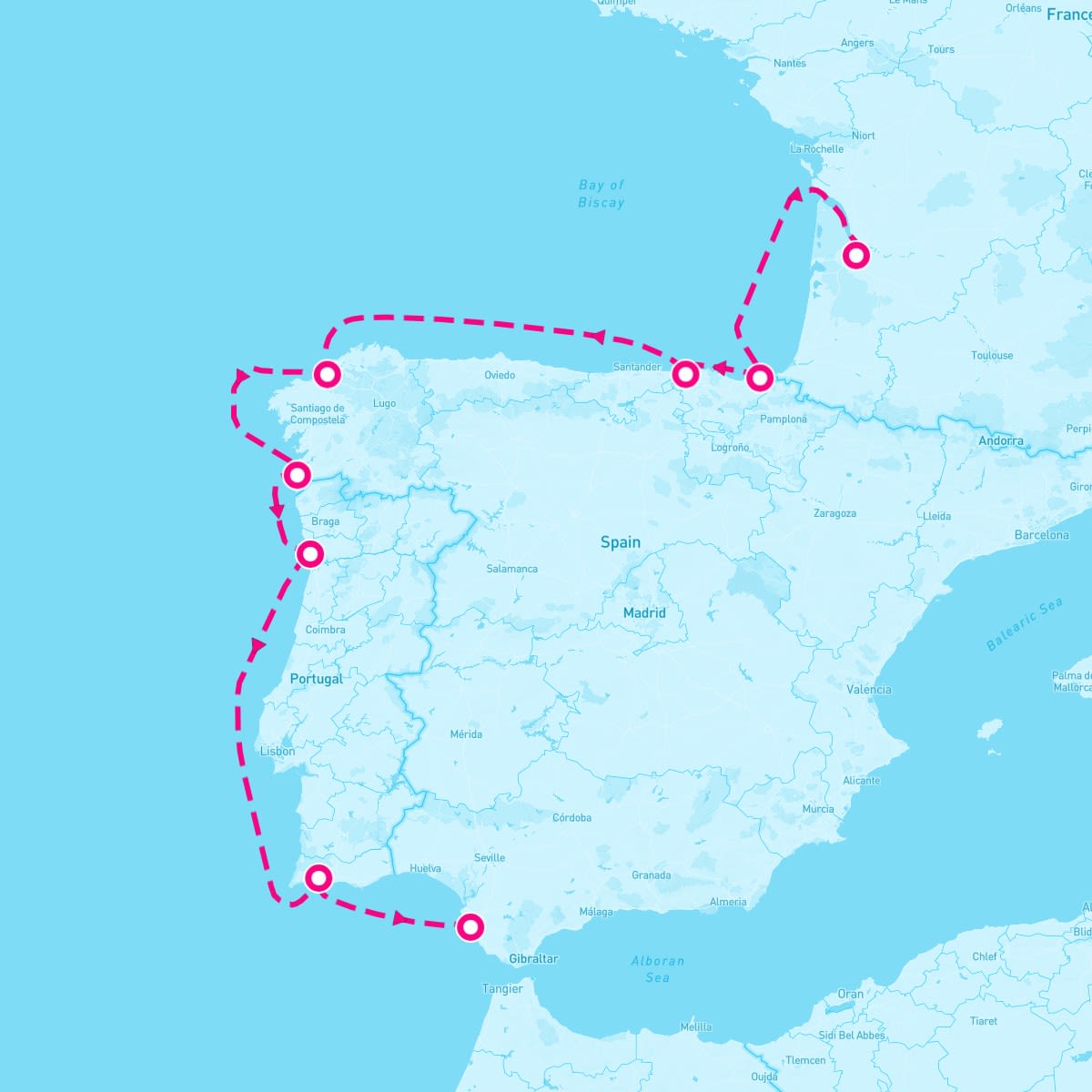 SeaDream II itinerary map for August 19, 2025 (11 nights)