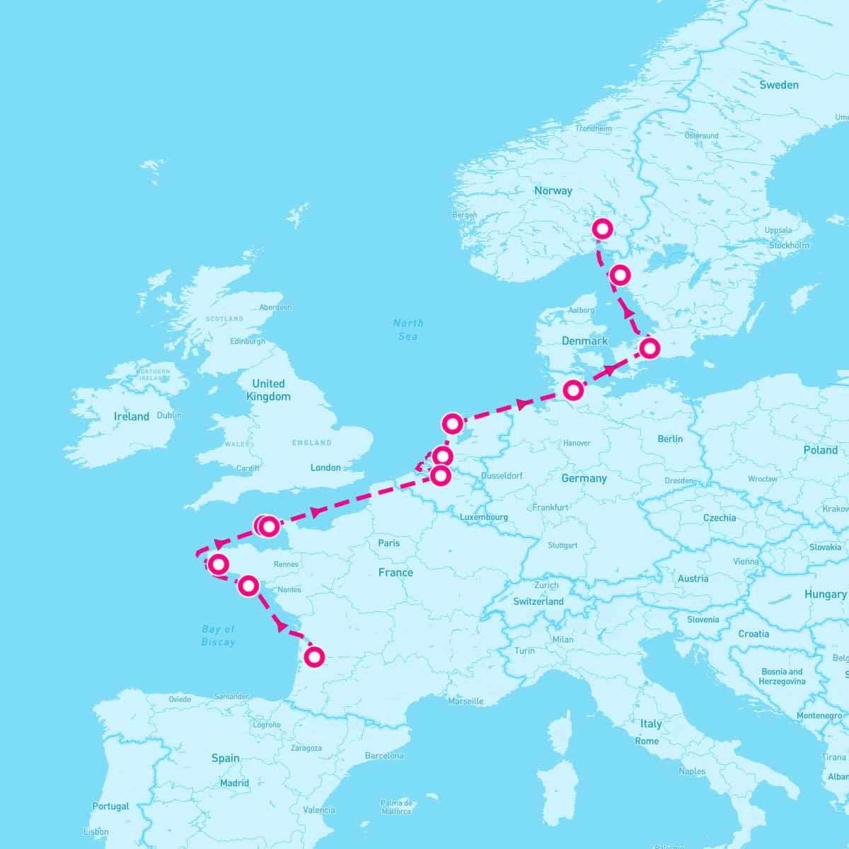 SeaDream II itinerary map for May 11, 2026 (12 nights)