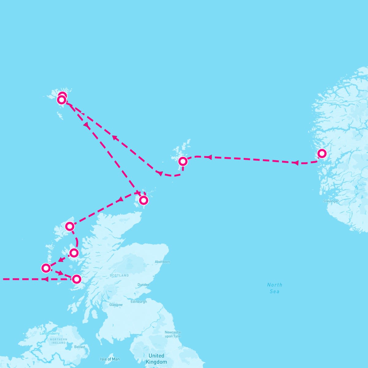 SeaDream II itinerary map for August 18, 2026 (11 nights)