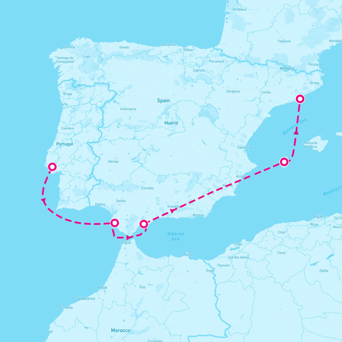 SeaDream II itinerary map for September 19, 2026 (7 nights)