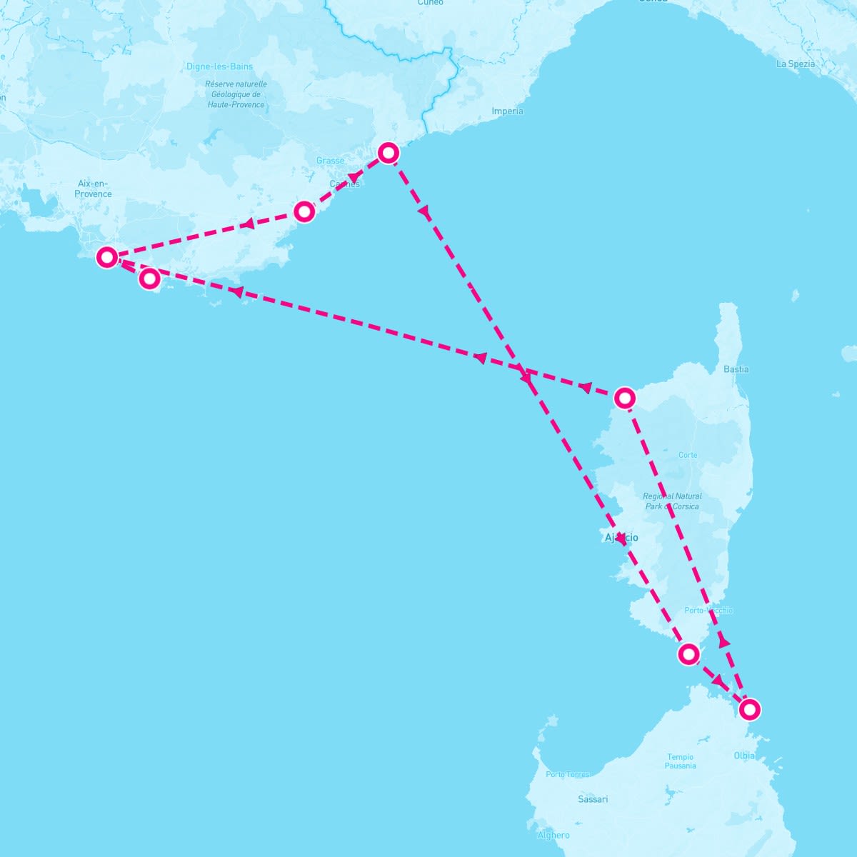SeaDream II itinerary map for October 3, 2026 (7 nights)