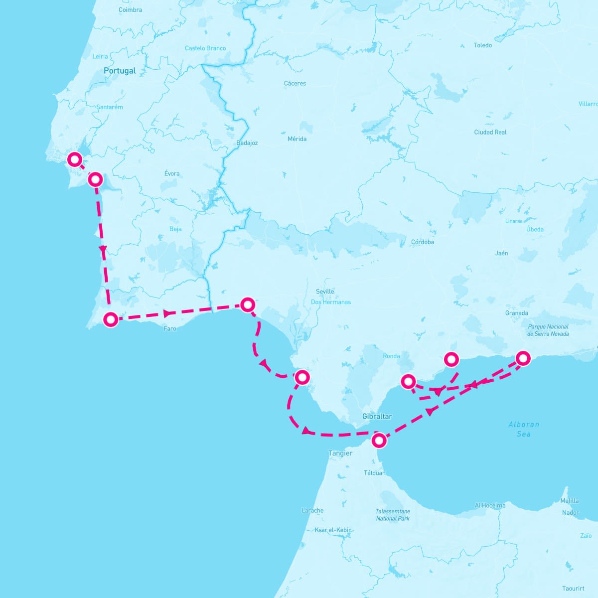 SeaDream II itinerary map for April 24, 2027 (8 nights)
