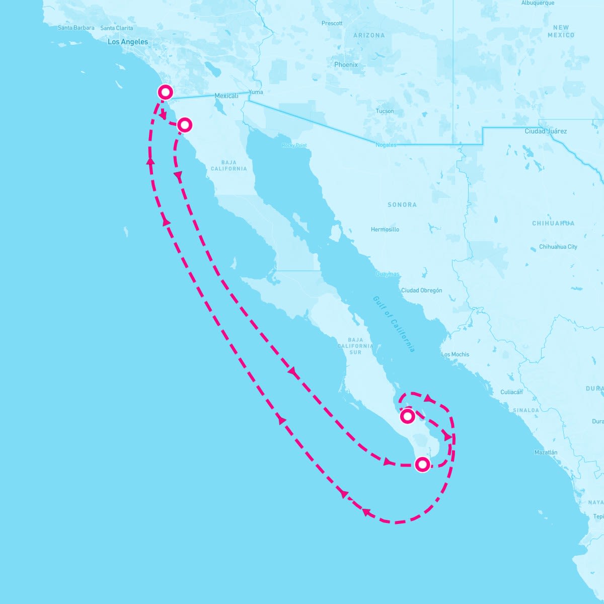 Serenade of the Seas itinerary map for October 18, 2026