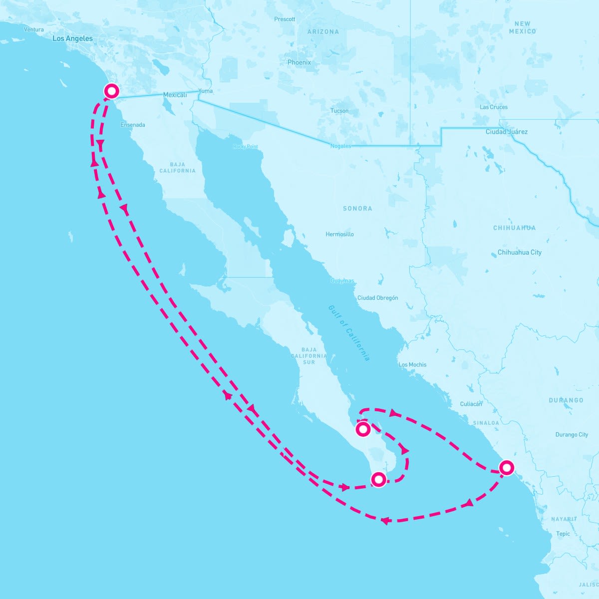 Serenade of the Seas itinerary map for December 20, 2026