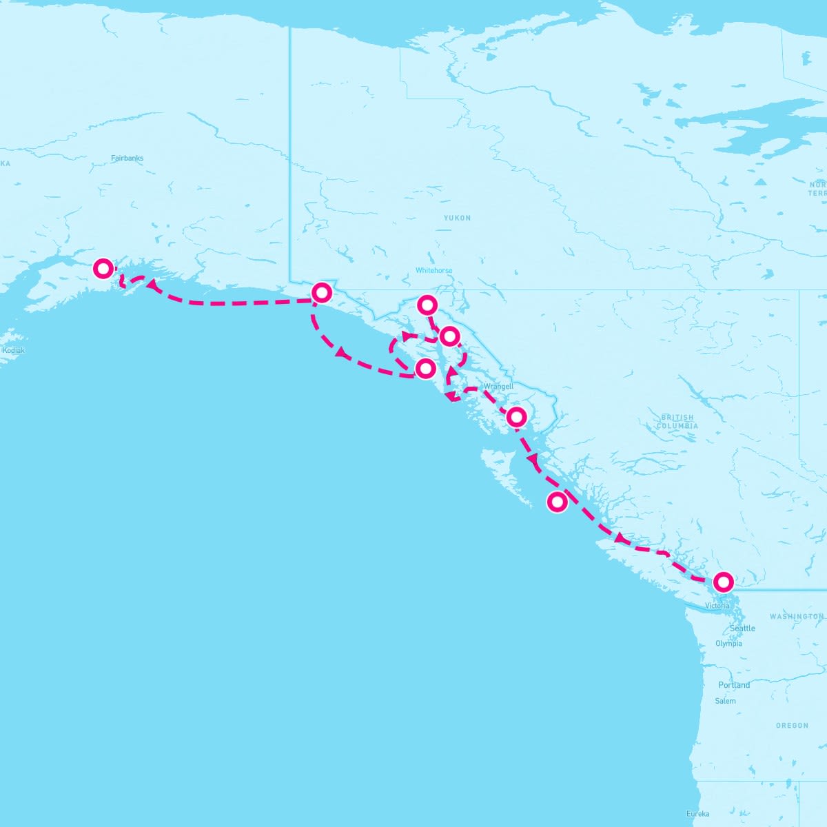 Seven Seas Explorer itinerary map for July 2, 2025 (7 nights)