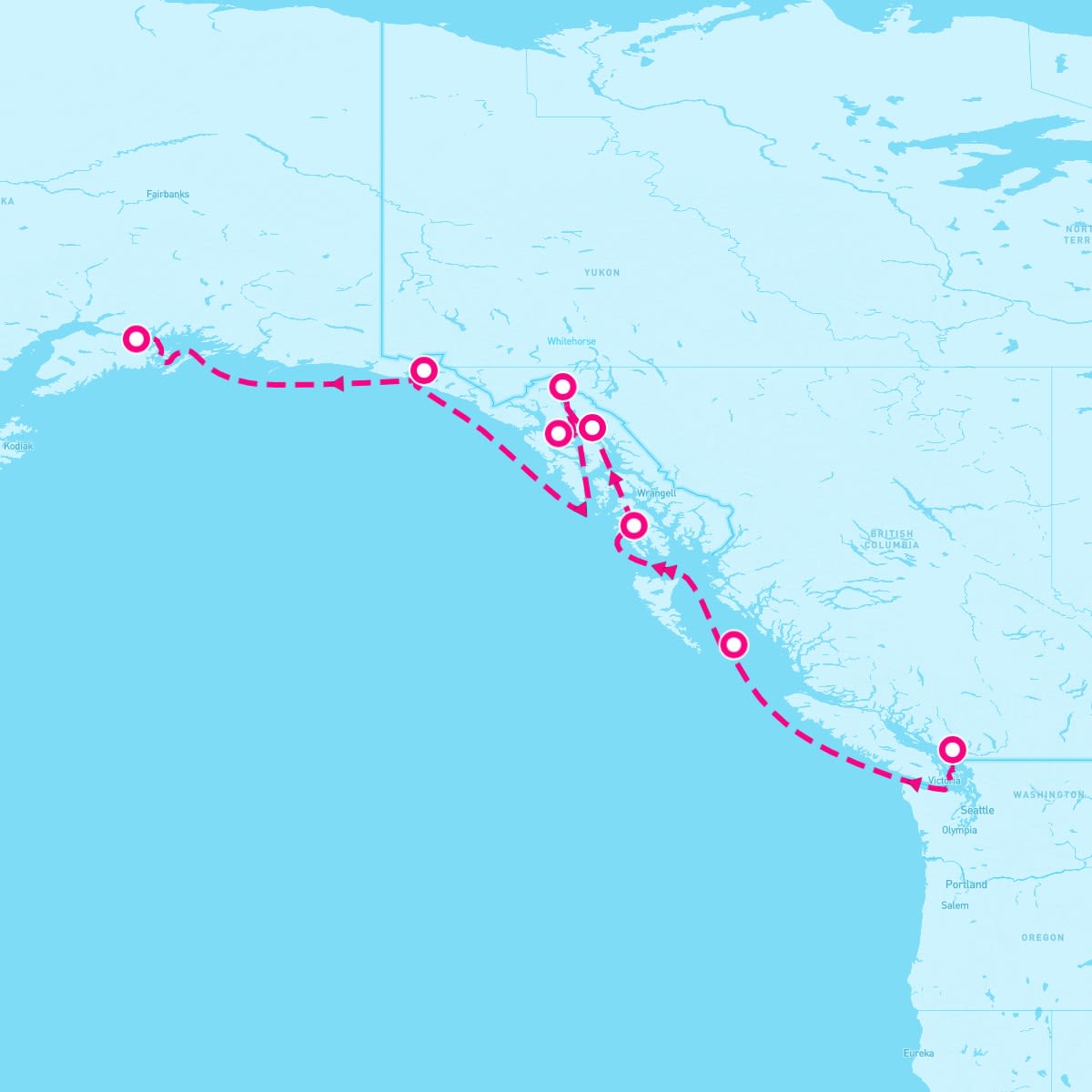 Seven Seas Explorer itinerary map for July 23, 2025 (7 nights)
