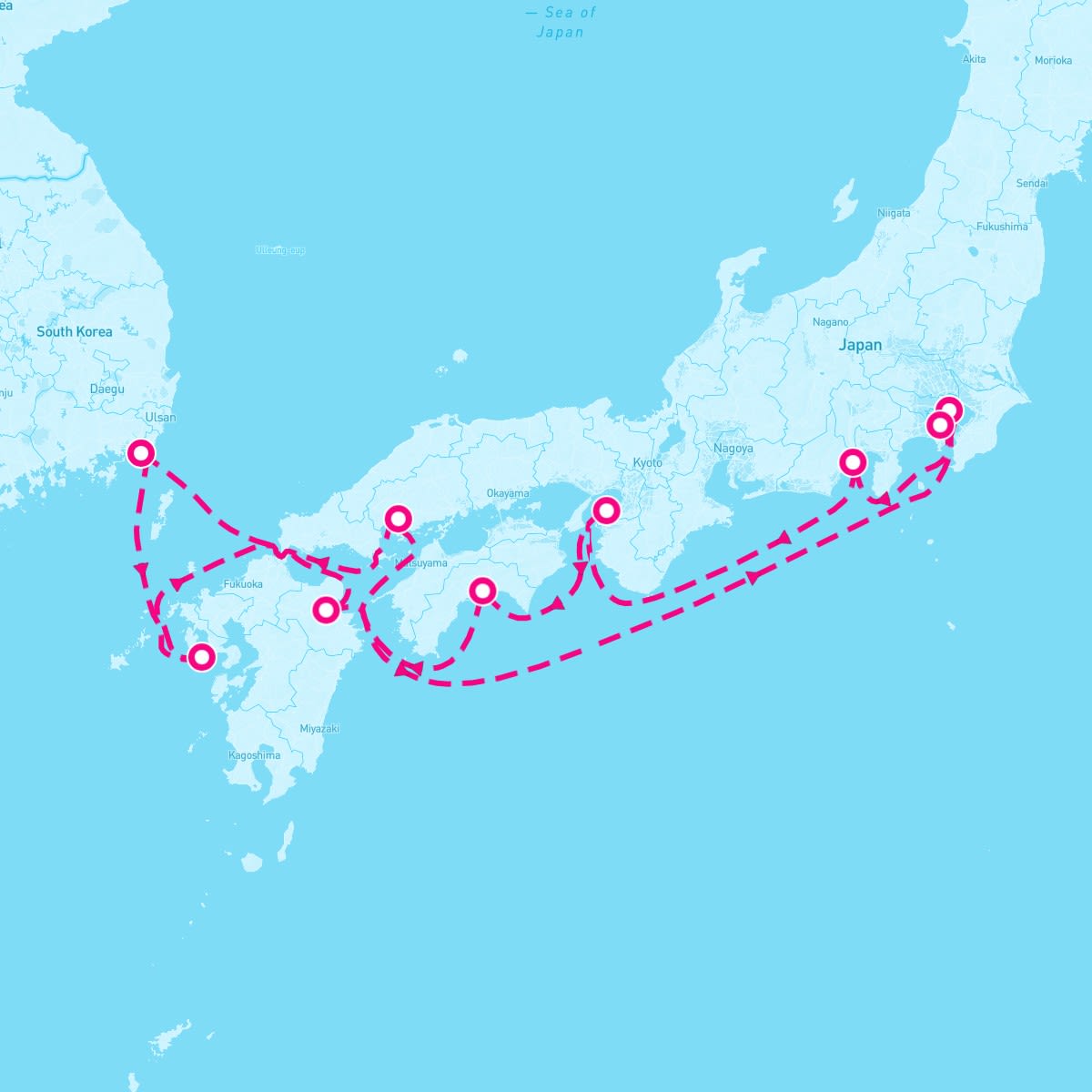 Seven Seas Explorer itinerary map for October 28, 2025 (11 nights)