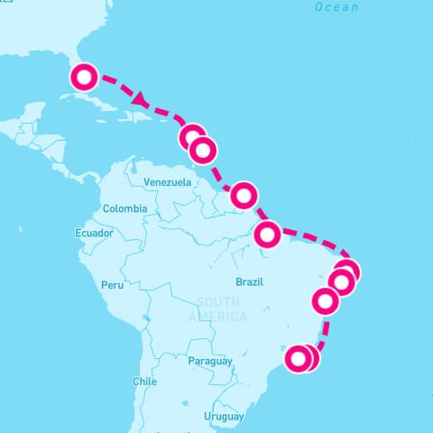 17 Night Escape & Delight In Brazil (Miami To Rio De Janeiro)