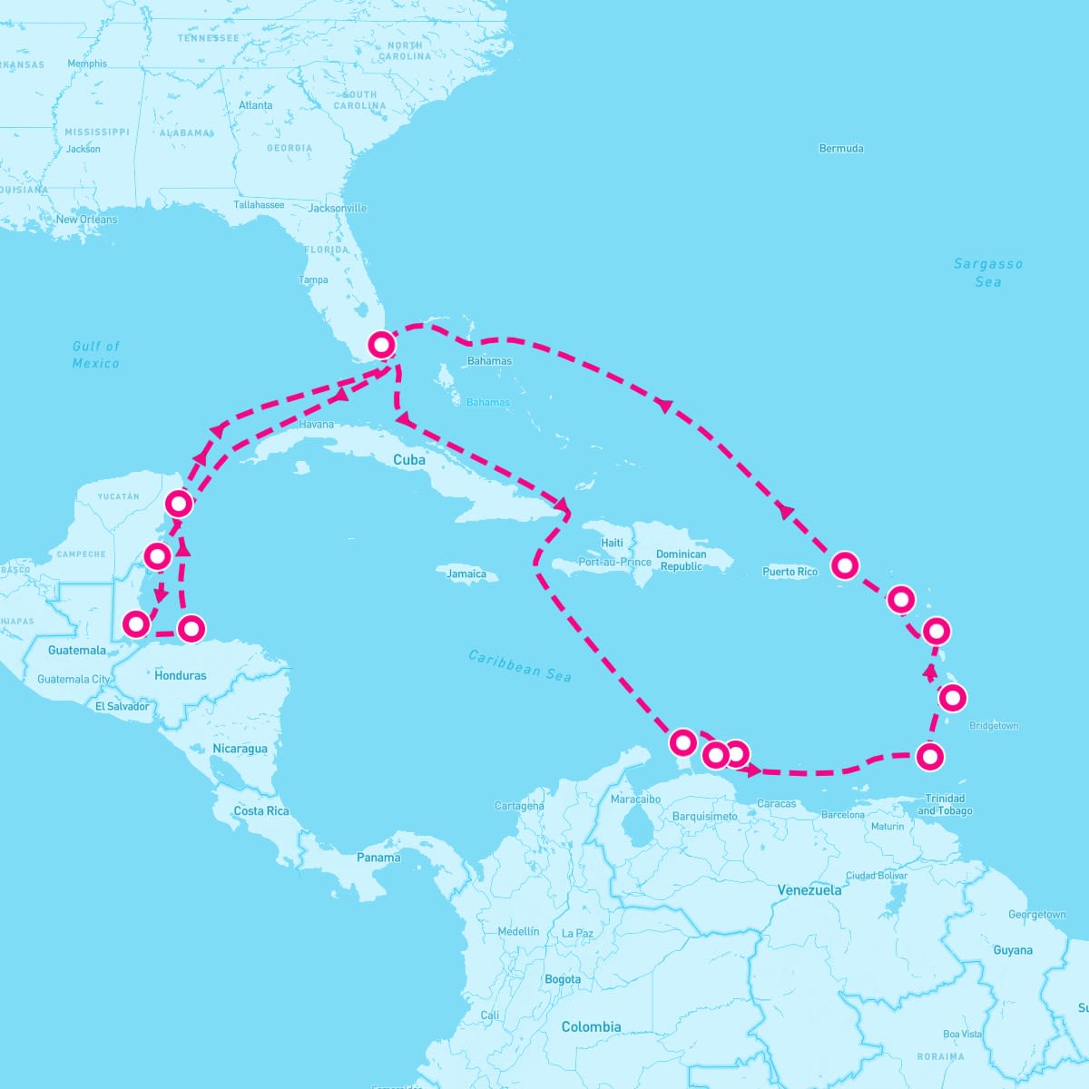21 Night Island Rhythm & Coastal Charm (Miami Roundtrip)